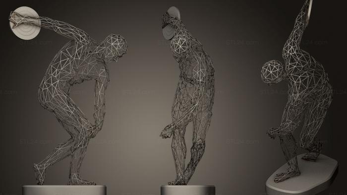 Статуэтки и статуи разные (Дискоболус, STKR_0698) 3D модель для ЧПУ станка
